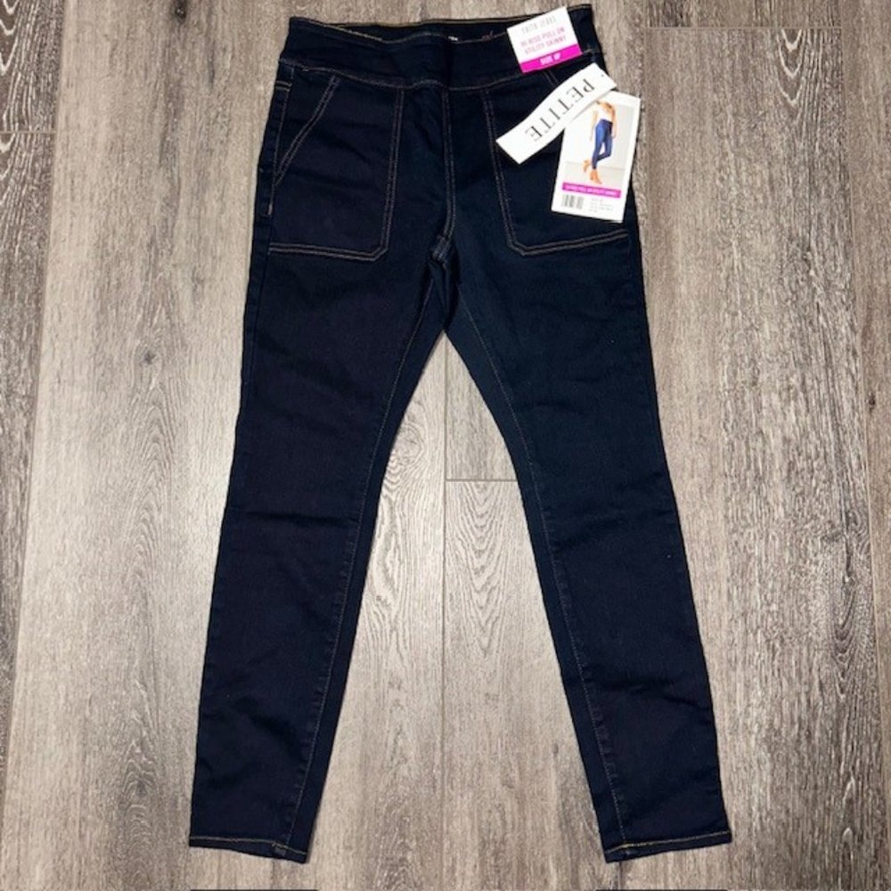 Faith Jeans Women's Hi-Rise Skinny Utiility Jeggings Denim Blue Size 6P NWT